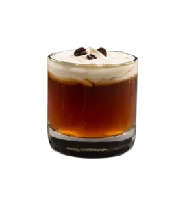 Black Caffeine Cocktail With J.P Wiser's Vanilla Rye And Whipped Cream Float