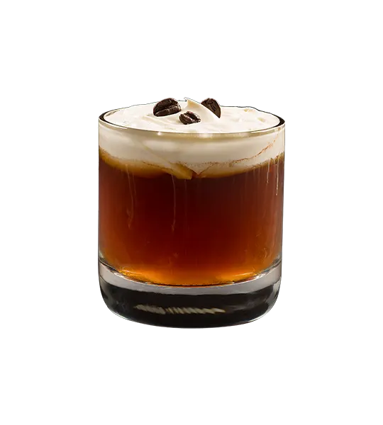 Black Caffeine Cocktail With J.P Wiser's Vanilla Rye And Whipped Cream Float