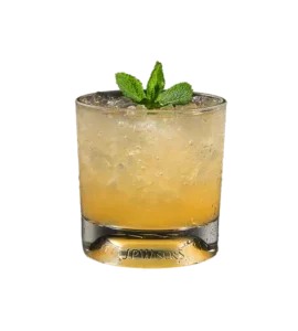 Mint Julep Cocktail In Rocks Glass With (No Suggestions) Wiser's Canadian Rye And Pineapple Juice
